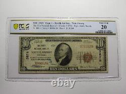 Billet de banque national de 10 $ de 1929 South Amboy New Jersey, note de banque #3878, VF20 PCGS