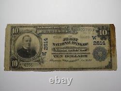 Billet de banque national de 10 $ de Albuquerque, Nouveau-Mexique, de 1902, Ch. #2614, RARE
