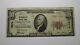 Billet De Banque National De 10 $ De Carrollton, Kentucky Ky De 1929, Ch. #3074 Fine+
