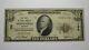 Billet De Banque National De 10 $ De Springfield Vermont Vt De 1929 Ch. #122 Fine+