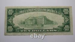 Billet de banque national de 10 dollars 1929 Suffolk Virginia VA Charter #9733 VF