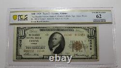 Billet de banque national de 10 dollars de 1929, Lyons Kansas KS, Ch. #14048 UNC62 PCGS
