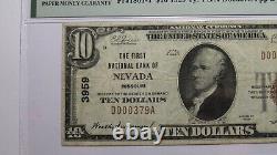 Billet de banque national de 10 dollars de 1929 de la banque du Missouri MO de Nevada, Ch. # 3959, VF25 PMG.