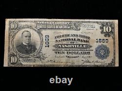 Billet de banque national de 10 dollars de Nashville TN de 1902 (Ch. 1669)