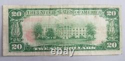 Billet de banque national de 1929 de 20 $ de Spirit Lake, Iowa, n° de chèque 13020