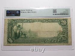 Billet de banque national de 20 $ de 1902 de Galena, Kansas, KS, numéro de charte #4798, PMG F15