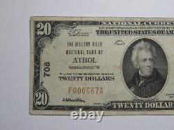 Billet de banque national de 20 $ de 1929 Athol Massachusetts MA Ch. #708 TB