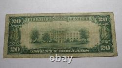 Billet de banque national de 20 $ de 1929 Evanston Illinois IL Ch. #5279 EN BON ÉTAT