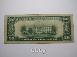 Billet de banque national de 20 $ de 1929 de Minneapolis avec un numéro de série très élégant