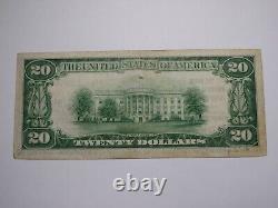 Billet de banque national de 20 $ de 1929 de Ventura, Californie, CA, Ch. #12996 VF