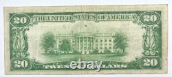 Billet de banque national de 20 dollars américains de la Réserve fédérale de Boston de 1929