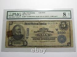 Billet de banque national de 5 1902 Ada Oklahoma OK Ch. #5620 VG8 PMG