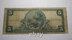 Billet de banque national de 5 $ de 1902 d'Athol, Massachusetts, Ch. #708 RARE