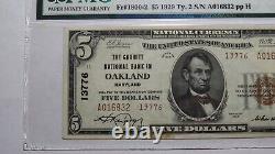 Billet de banque national de 5 $ de 1929 de la banque de Maryland MD d'Oakland, Ch. #13776 AU55 PMG