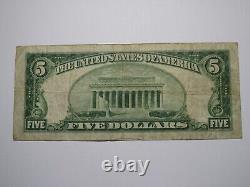 Billet de banque national de 5 $ de Lewiston, Maine ME, de 1929, charte n° 330, en bon état +