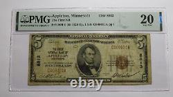 Billet de banque national de 5 dollars de 1929 Appleton Minnesota MN Ch #8813 VF20 PMG