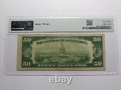 Billet de banque national de 50 $ de 1929 de Detroit, Michigan, MI, N° de série 10527, État de conservation VF25 selon le PMG