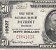 Billet De Banque National De 50 $ De Detroit, Mi 1929 Pmg 35 Epq Michigan Currency 4101