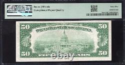 Billet de banque national de 50 $ de Detroit, MI 1929 Pmg 35 Epq Michigan Currency 4101