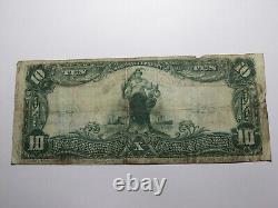 Billet de banque national de Fall River Massachusetts de 1902 de 10 $, Ch. #256 RARE
