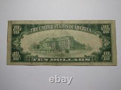 Billet de banque national de Floride FL de Pensacola de 1929 de 10 $! Ch. #5603 FINE