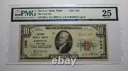 Billet de banque national de Groton, New York NY de 1929 de 10 $. Ch. #1083 VF25 PMG