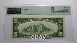 Billet de banque national de Hennessey, Oklahoma OK de 10 dollars de 1929, N°10209, VF35 PMG.
