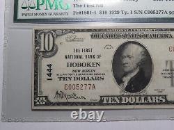Billet de banque national de Hoboken, New Jersey, NJ, de 10 dollars, de 1929, Ch. #1444, état VF30.