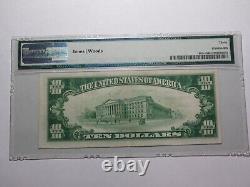 Billet de banque national de Hoboken, New Jersey, NJ, de 10 dollars, de 1929, Ch. #1444, état VF30.