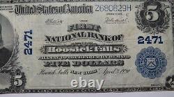 Billet de banque national de Hoosick Falls New York NY de 1902 de 5 $! Ch. #2471 VF