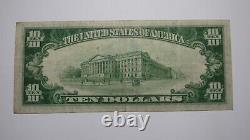 Billet de banque national de Middleburgh, Pennsylvanie, PA, de 10 dollars de 1929, numéro de série 4156, en état VF.