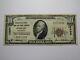 Billet De Banque National De Passaic New Jersey Nj De 10 $ De 1929 Ch. #12205 Vf