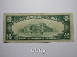 Billet de banque national de Passaic New Jersey NJ de 10 $ de 1929 Ch. #12205 VF
