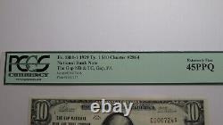 Billet de banque national de Pennsylvanie PA de 10 $ de 1929! # 2864 PCGS XF45