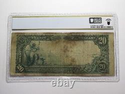 Billet de banque national de Red Bank New Jersey NJ de 20 $ de 1902, note de banque #2257 F12 PCGS