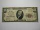 Billet De Banque National De Rutland, Vermont Vt De 1929 Charter #1700 Vf++ De 10 Dollars