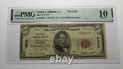 Billet de banque national de Staples, Minnesota MN de 1929 de 5 $ Ch #5568 VG10 PMG