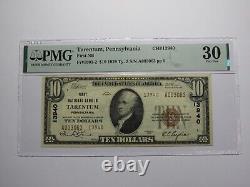 Billet de banque national de Tarentum, Pennsylvanie, de 10 dollars en 1929, Numéro de série 13940, État VF30 selon PMG.