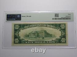 Billet de banque national de Tarentum, Pennsylvanie, de 10 dollars en 1929, Numéro de série 13940, État VF30 selon PMG.