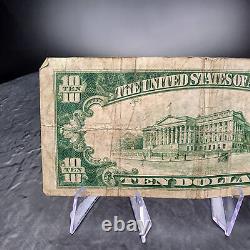 Billet de banque national de Wheeling West Virginia WV de 1929 de 10 $, numéro de série 5164