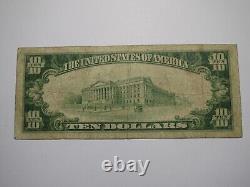 Billet de banque national de l'Alabama AL de 1929 Opelika de 10 $ Charte #11635 en bon état