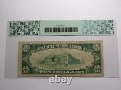 Billet de banque national de l'Alabama AL de Bridgeport de 1929 de 10 $! Ch. #11168 VF20