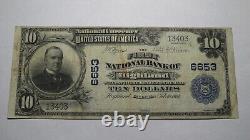 Billet de banque national de l'Illinois IL de 10 1902 Highland Ch. #6653 en FINE