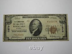 Billet de banque national de l'Illinois IL de Rockford de 1929 de 10 $ Ch. #11679 FINE+
