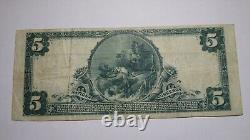 Billet de banque national de l'Illinois IL de Saint Peter de 1902 de 5 $, n° de série 9896 VF+ St