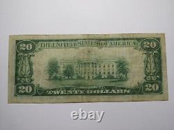 Billet de banque national de l'Ohio OH de 1929 de 20 $ de Bucyrus, charte n° 443, en excellent état++