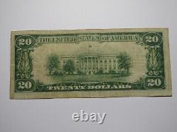 Billet de banque national de l'Ohio OH de Painesville de 1929 d'une valeur de 20 $, numéro de facture #13318, numéro de série #4.
