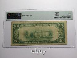 Billet de banque national de l'Oregon OR de Klamath Falls de 1929 de 20 $, n° de série 11801, en état VF20