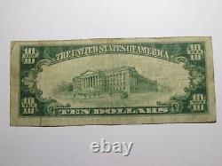 Billet de banque national de l'Unionville Missouri MO de 1929 de 10 $ Ch. #3068 BIEN