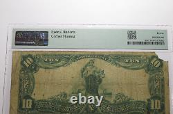 Billet de banque national de la charte n° 6701 de Beloit, Kansas KS de 10 $ de 1902 noté F12 par PMG